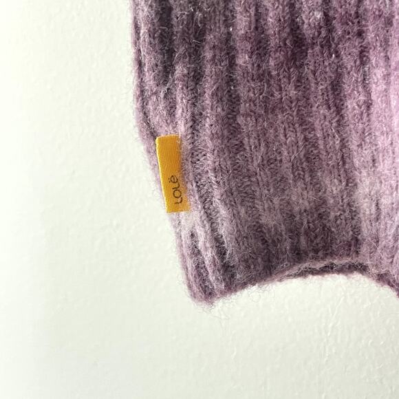Y2K Ombre Purple Cowl Neck Sweater Tunic Wool Blend Size L Cozy Grunge Lole - Picture 7 of 10